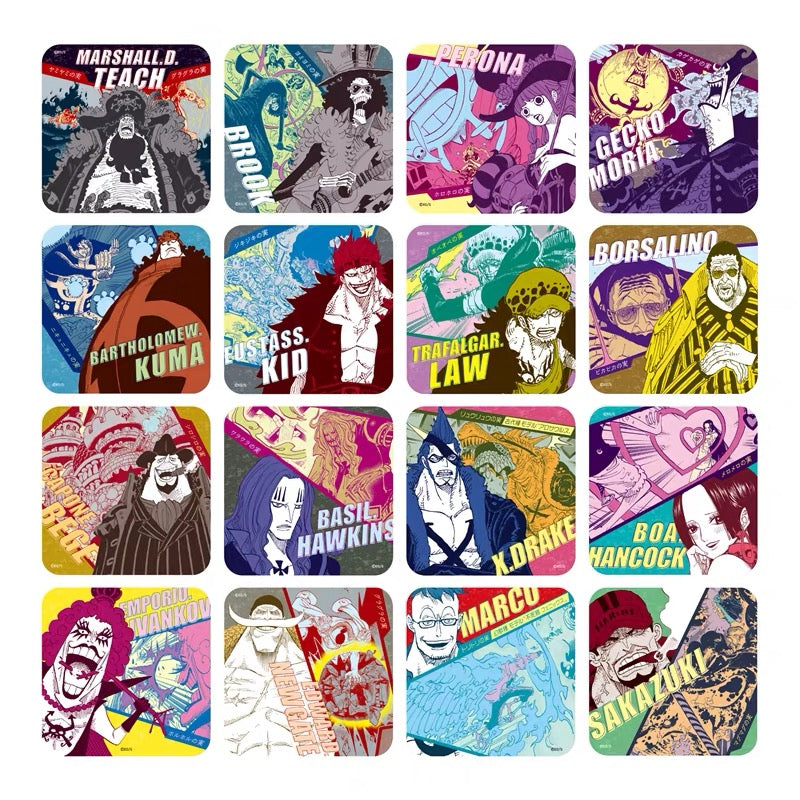 ONE PIECE Art Coaster 4th Devil Fruit Users (1 Pack/5 Coaster)