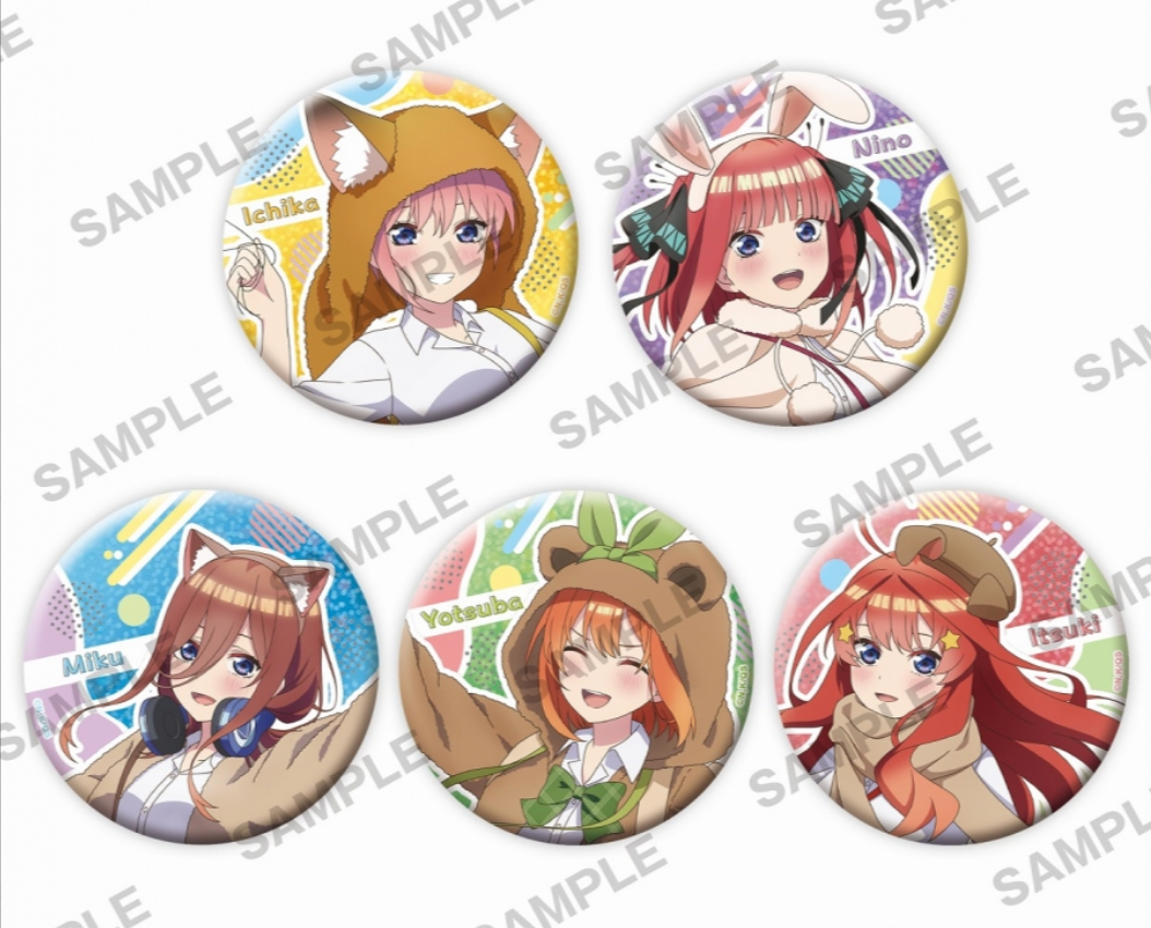 The Quintessential Quintuplets∽ Large Glittery Can Badge (1 Random)