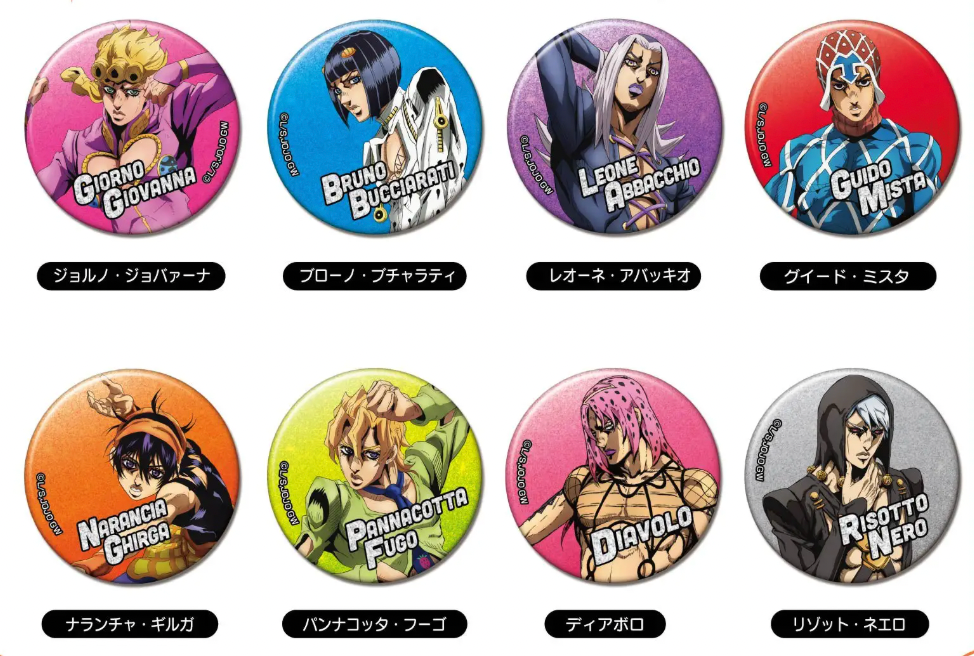 Jojo's Bizarre Adventure: Glitter Can Badge Golden Wind (1 Random)