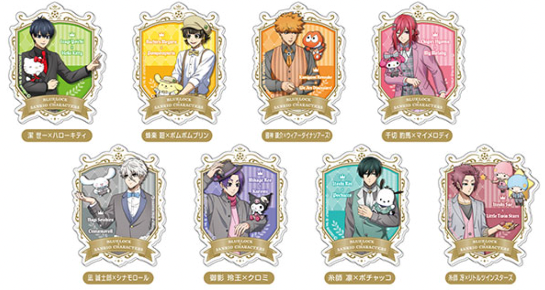 Acrylic Badge Bluelock x Sanrio Characters (1 Random)