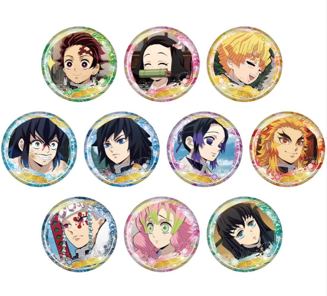 Demon Slayer Kimetsu no Yaiba Glitter Can Badge (1 Random)
