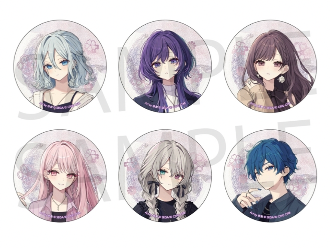 Project Sekai Colorful Stage! feat. Hatsune Miku Illustrator Collaboration Glitter Can Badge Collection [25:00, Nightcord de.] (1 Rondom)