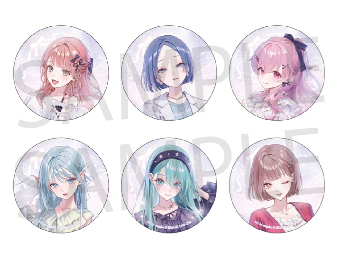Project Sekai Colorful Stage! feat. Hatsune Miku Illustrator Collaboration Glitter Can Badge Collection [MORE MORE JUMP!] (1 Random)