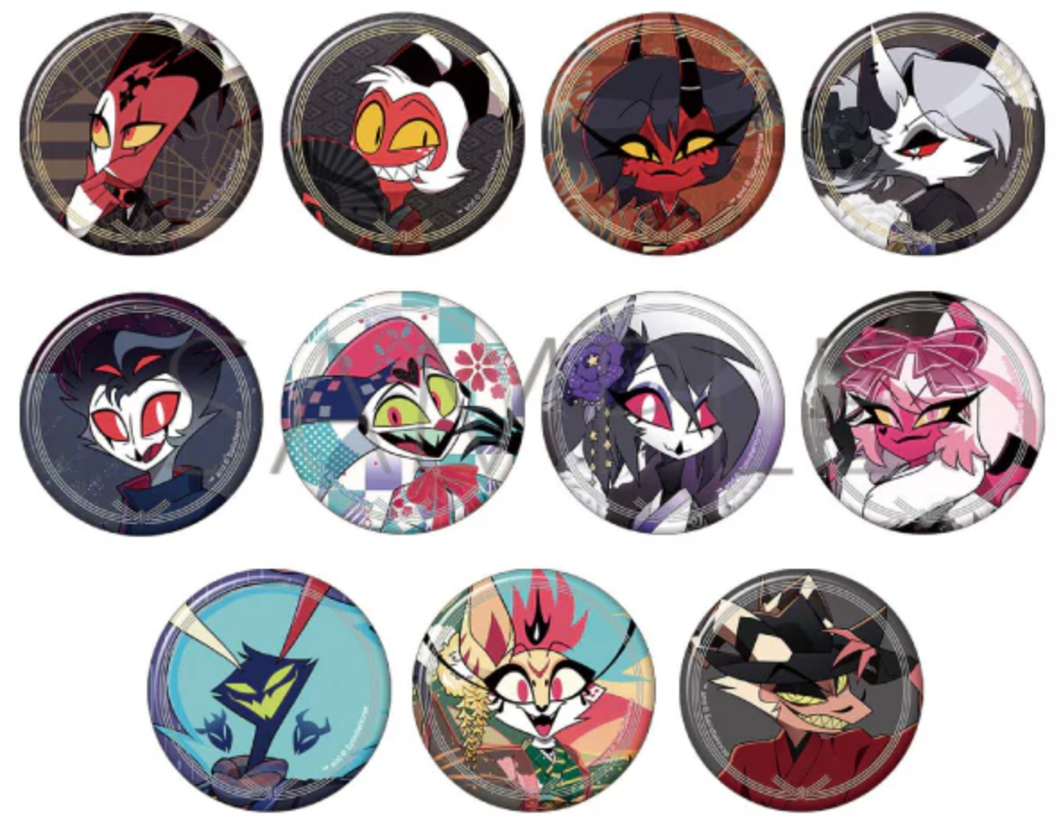 Helluva Boss Chara Badge Kimono Collection (1 Random)