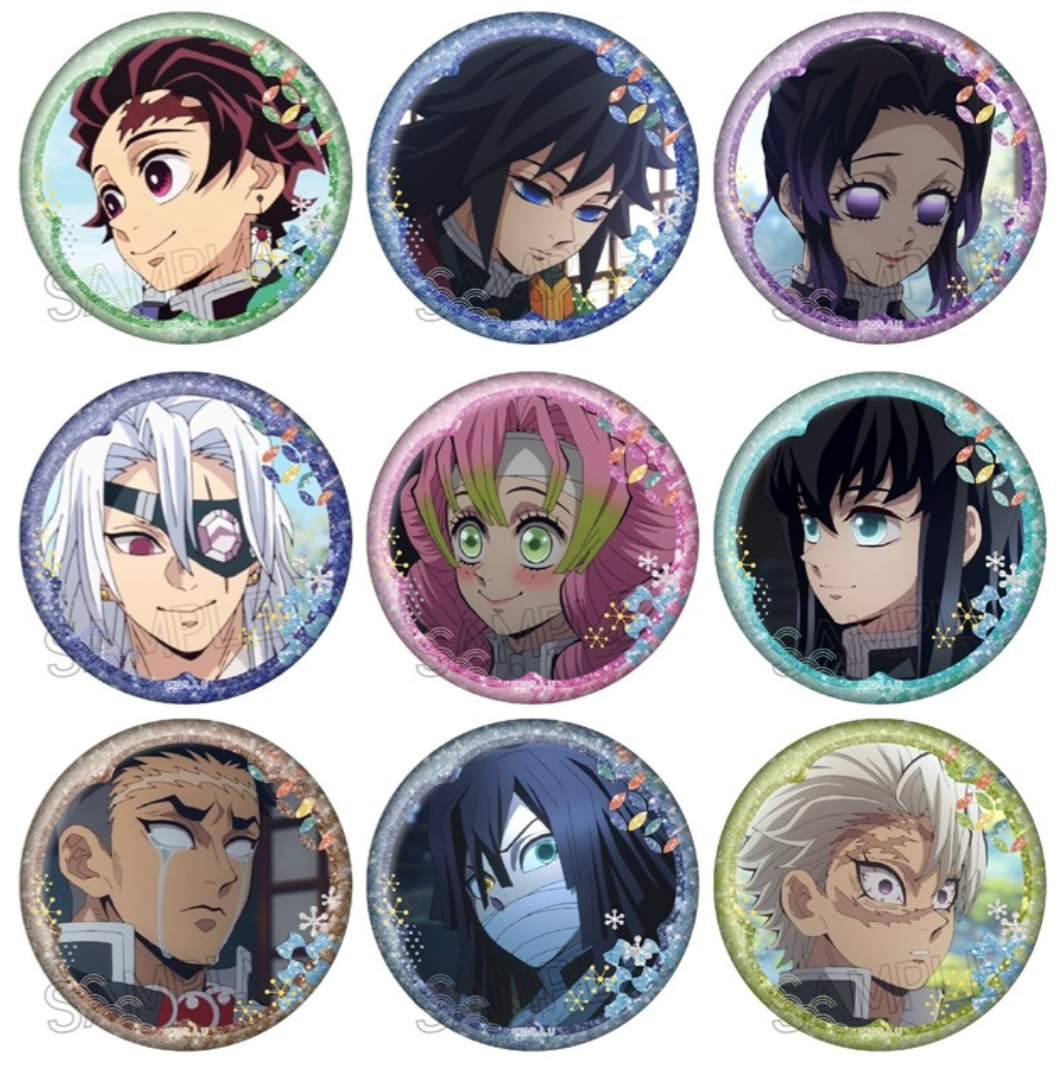 Demon Slayer: Kimetsu no Yaiba Glitter Can Badge Vol. 2 (1 Random)